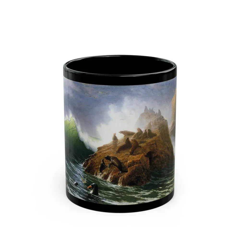 Seal Rock (1872) - Black Coffee Mug-11oz-Go Mug Yourself