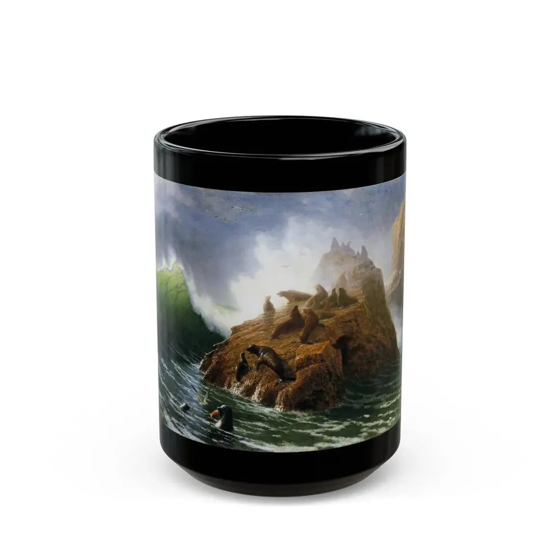 Seal Rock (1872) - Black Coffee Mug 15oz - Go Mug Yourself