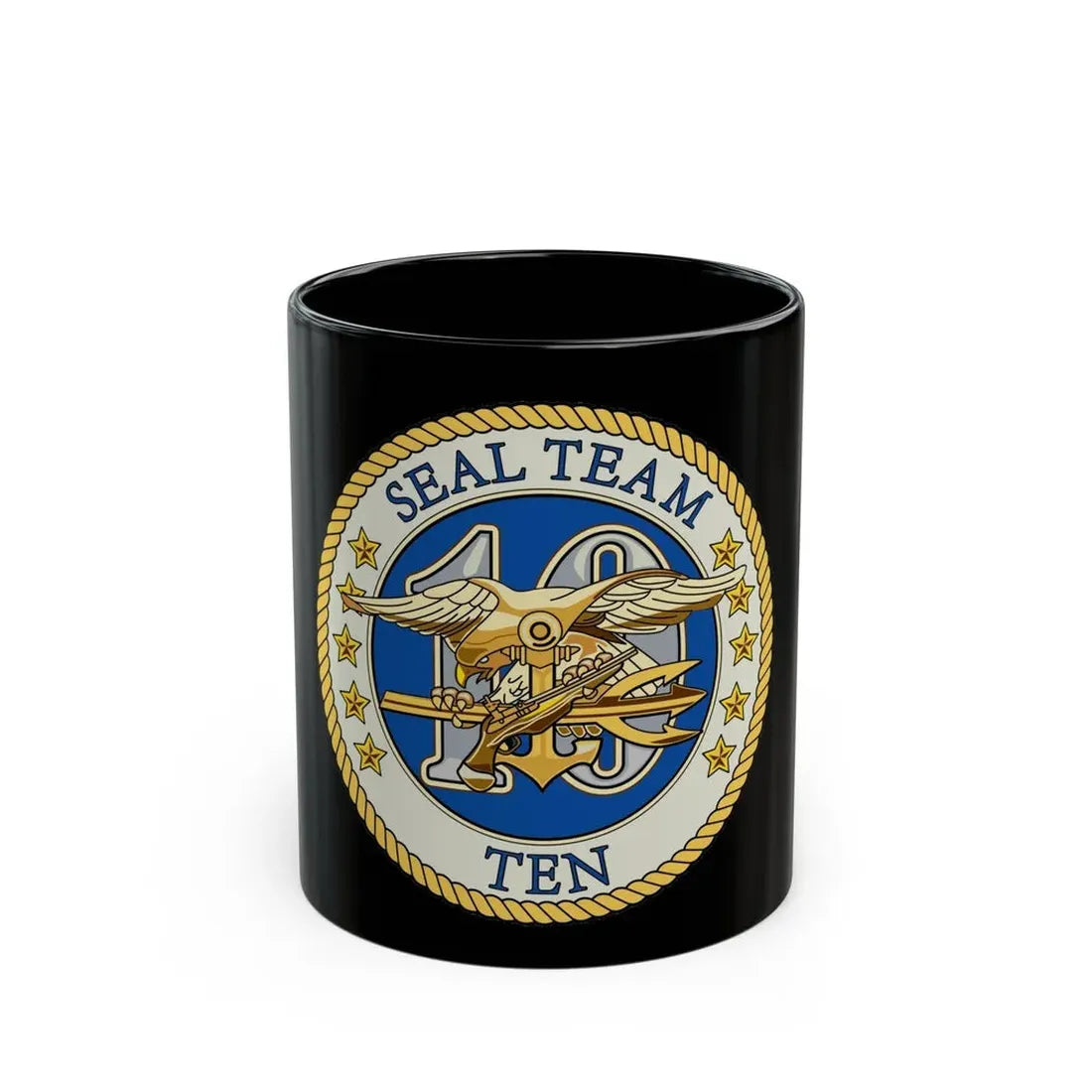 Seal Team 10 Colored (U.S. Navy) Black Coffee Mug 11oz - Go Mug Yourself