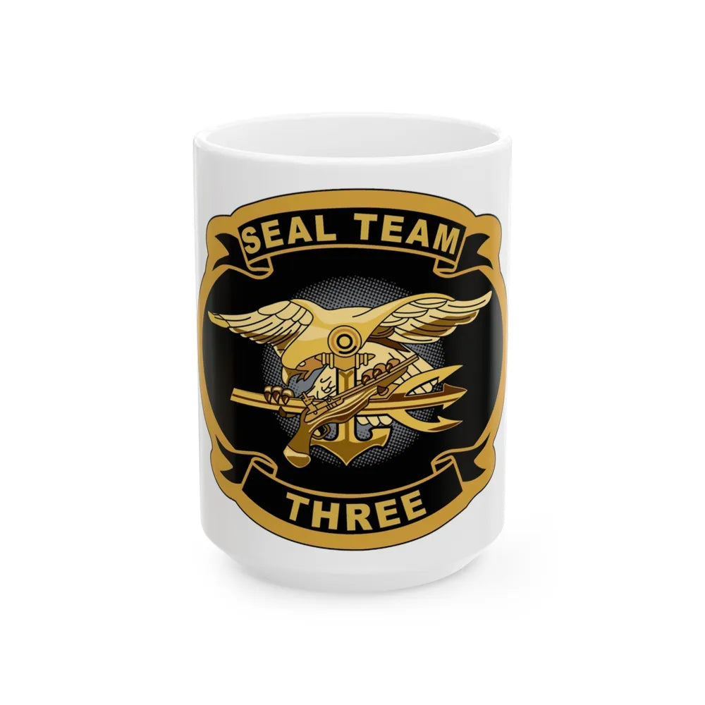 Seal Team 3 (U.S. Navy) White Coffee Mug-15oz-Go Mug Yourself