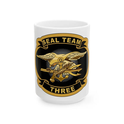 Seal Team 3 (U.S. Navy) White Coffee Mug-15oz-Go Mug Yourself