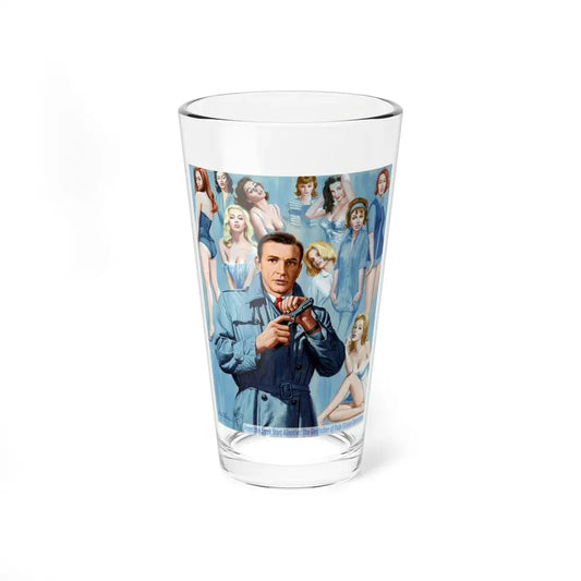 Sean Connery as James Bond, by Mort Kunstler - Pint Glass 16oz 16oz - Go Mug Yourself