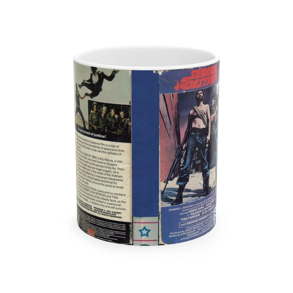 SEARCH AND DESTROY (VHS COVER) - White Coffee Mug-11oz-Go Mug Yourself