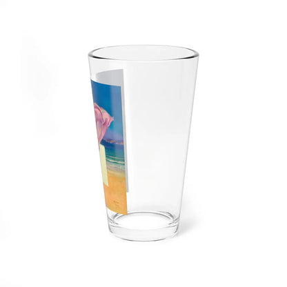 Seaside Flirtation, calendar illustration, c. 1925 (Magazine Illustration) Pint Glass 16oz - Go Mug Yourself