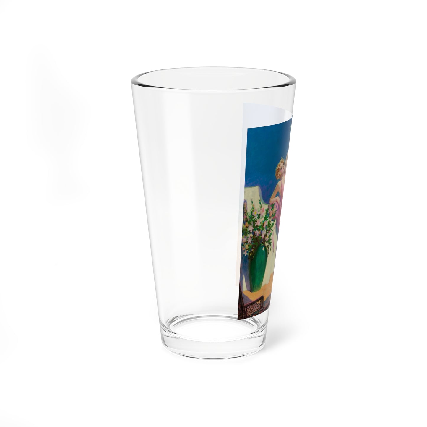 Seaside Flirtation, calendar illustration, c. 1925 (Magazine Illustration) Pint Glass 16oz-Go Mug Yourself