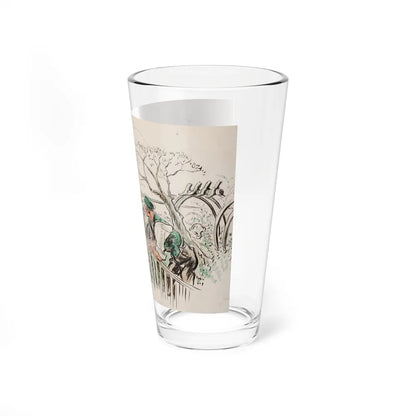 Seaside Town, Woman's Home Companion interior illustration (Magazine Illustration) Pint Glass 16oz - Go Mug Yourself