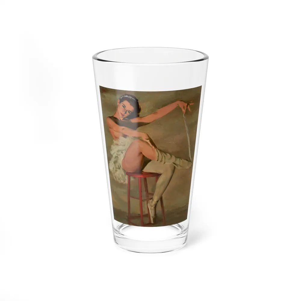 Seated Ballerina (Magazine Illustration) Pint Glass 16oz-16oz-Go Mug Yourself