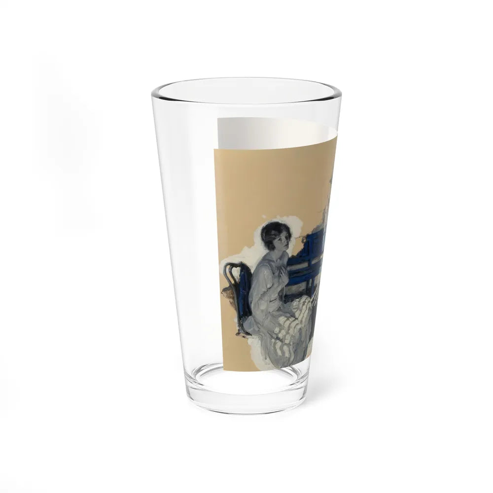 Seated Contemplation (Magazine Illustration) Pint Glass 16oz-Go Mug Yourself