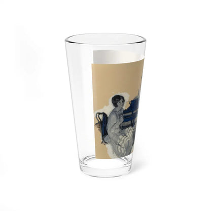 Seated Contemplation (Magazine Illustration) Pint Glass 16oz-Go Mug Yourself