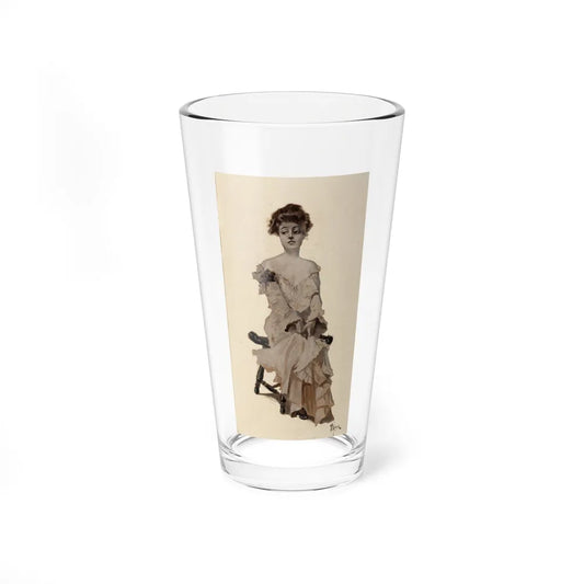 Seated Girl, 1904 (Magazine Illustration) Pint Glass 16oz-16oz-Go Mug Yourself