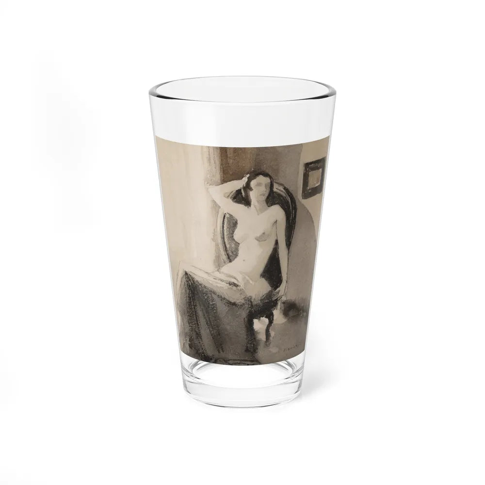 Seated Nude (Magazine Illustration) Pint Glass 16oz-16oz-Go Mug Yourself