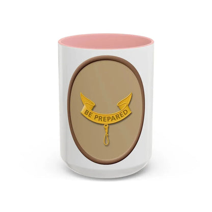 Second Class (Boy Scout Merit Badge) Accent Coffee Mug 15oz Pink - Go Mug Yourself