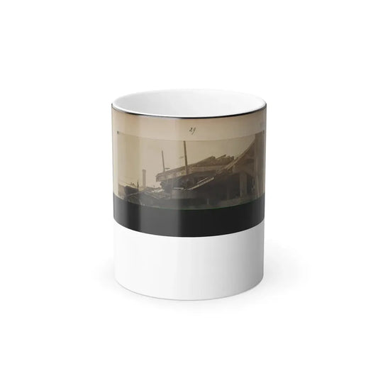 Second Experiment With Board Trusses, After It Had Been Broken Down With Railroad Tracks (U.S. Civil War) Color Changing Coffee Mug 11oz Default Title 11oz - Go Mug Yourself