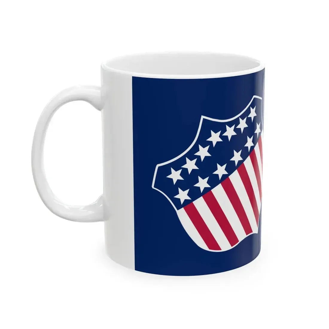 Second house flag of the Collins Line (United States) White Coffee Mug - Go Mug Yourself