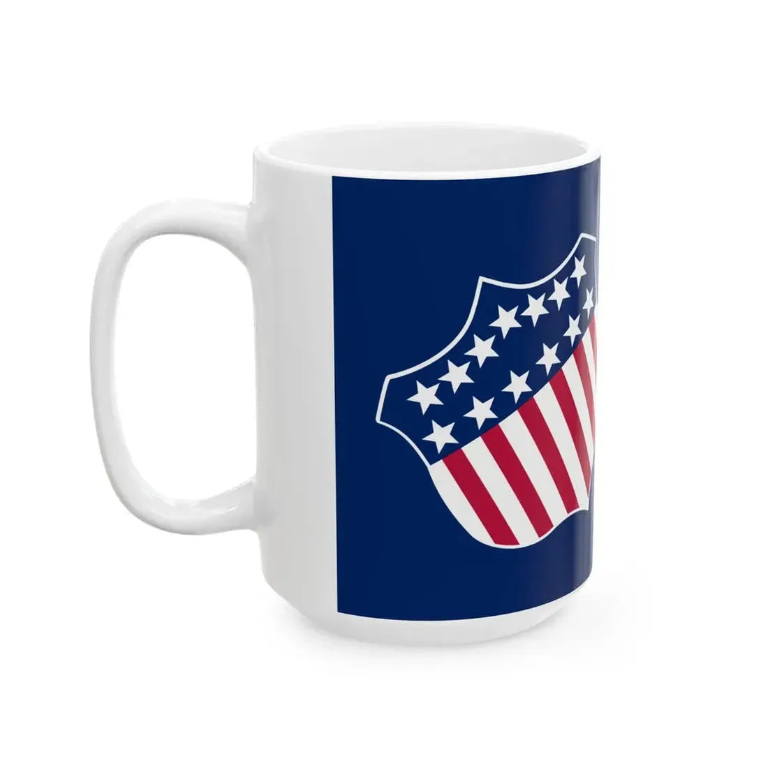 Second house flag of the Collins Line (United States) White Coffee Mug - Go Mug Yourself