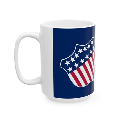 Second house flag of the Collins Line (United States) White Coffee Mug - Go Mug Yourself