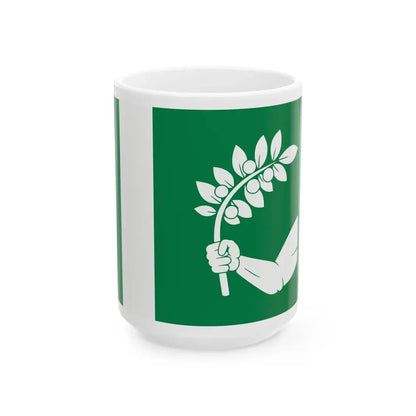 Second proposed flag of Marche (Italy) White Coffee Mug 15oz - Go Mug Yourself