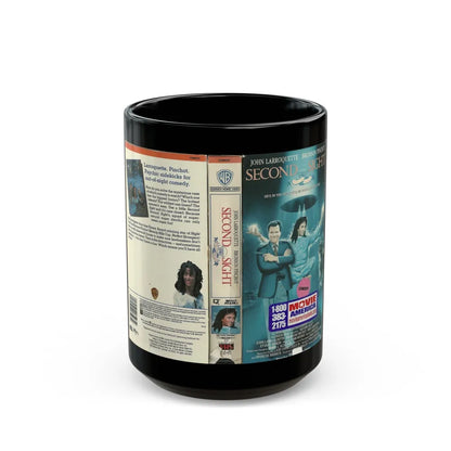 SECOND SIGHT JOHN LARROQUETTE BRONSON PINCHOT (VHS COVER) - Black Coffee Mug-15oz-Go Mug Yourself