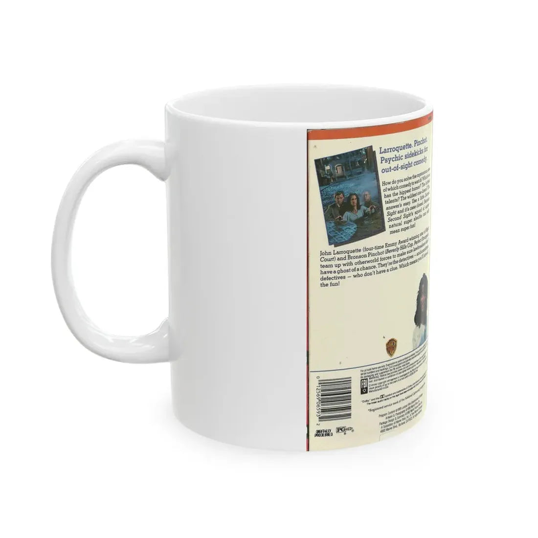 SECOND SIGHT JOHN LARROQUETTE BRONSON PINCHOT (VHS COVER) - White Coffee Mug - Go Mug Yourself