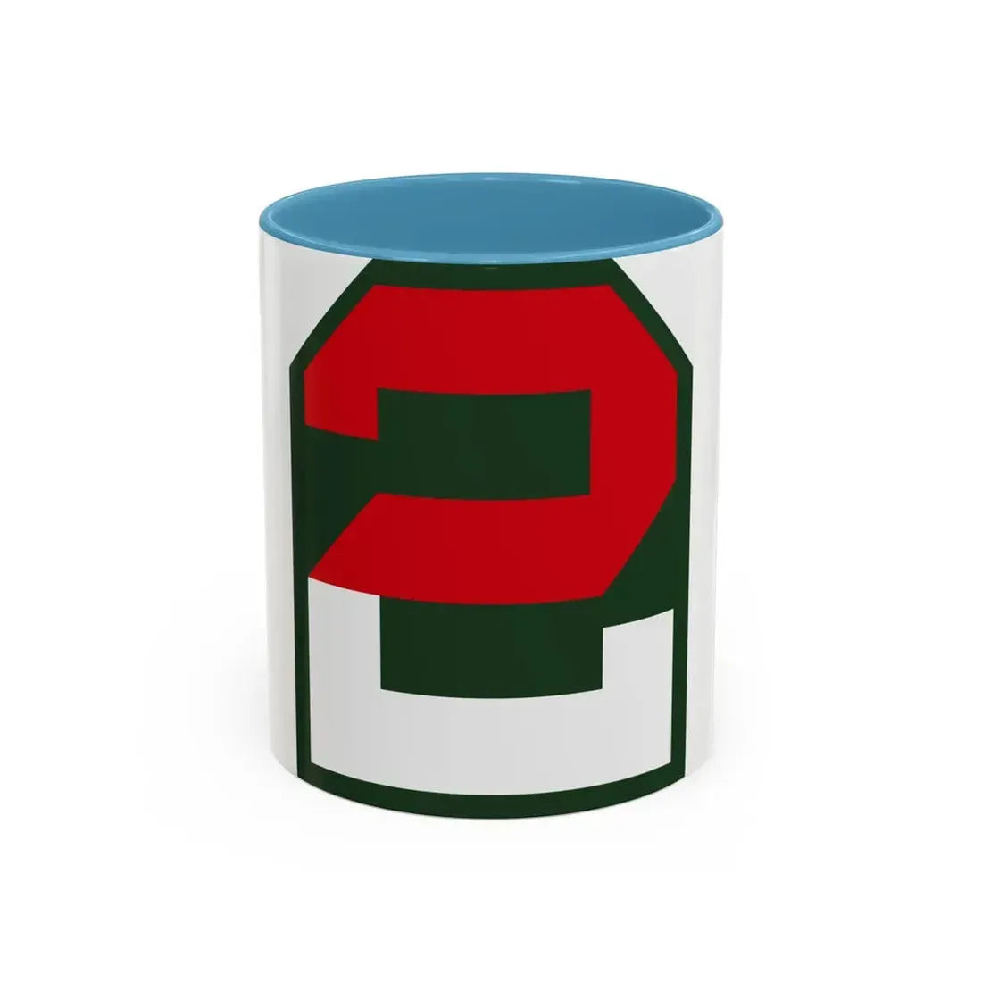 Second United States CSIB (U.S. Army) Accent Coffee Mug 11oz Light Blue - Go Mug Yourself