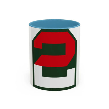 Second United States CSIB (U.S. Army) Accent Coffee Mug 11oz Light Blue - Go Mug Yourself