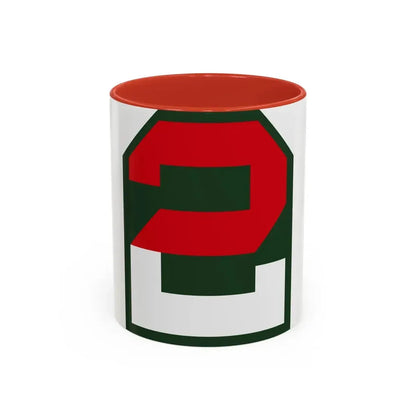 Second United States CSIB (U.S. Army) Accent Coffee Mug 11oz Red - Go Mug Yourself