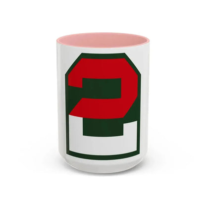 Second United States CSIB (U.S. Army) Accent Coffee Mug 15oz Pink - Go Mug Yourself