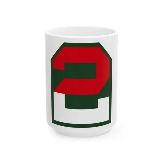 Second United States CSIB (U.S. Army) White Coffee Mug 15oz - Go Mug Yourself