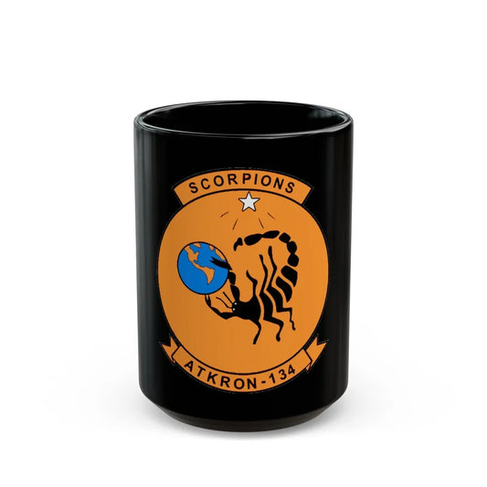 Second VA 134 US Navy (U.S. Navy) Black Coffee Mug-15oz-Go Mug Yourself