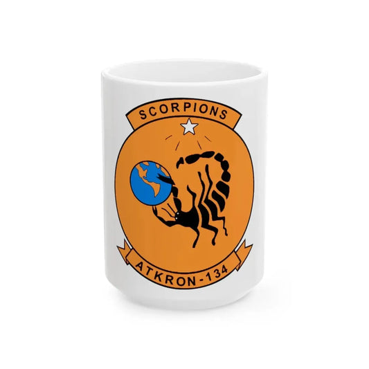 Second VA 134 US Navy (U.S. Navy) White Coffee Mug 15oz - Go Mug Yourself