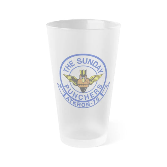 Second VA 75 ATKRON 75 The Sunday Punchers (U.S. Navy) Frosted Pint Glass 16oz-Go Mug Yourself