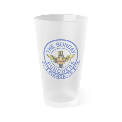 Second VA 75 ATKRON 75 The Sunday Punchers (U.S. Navy) Frosted Pint Glass 16oz Default Title - Go Mug Yourself