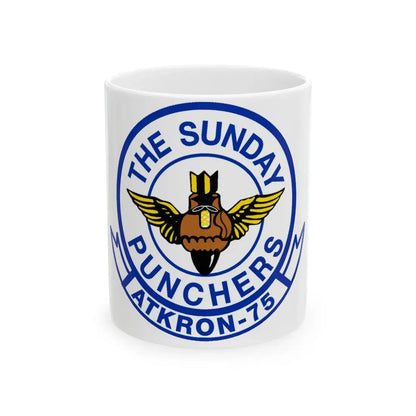 Second VA 75 ATKRON 75 The Sunday Punchers (U.S. Navy) White Coffee Mug 11oz - Go Mug Yourself