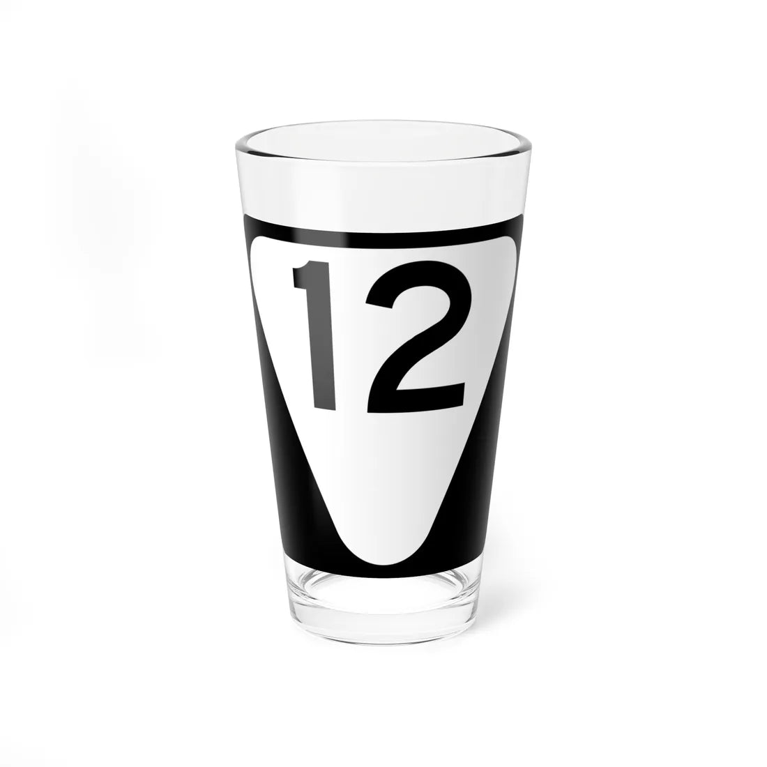 Secondary Tennessee 12 (Tennessee) (Road Sign) Pint Glass 16oz 16oz - Go Mug Yourself