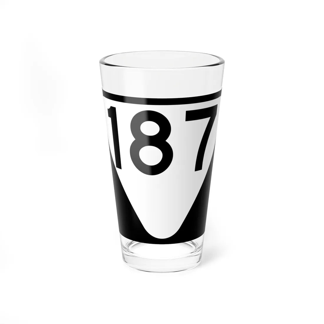Secondary Tennessee 187 (Tennessee) (Road Sign) Pint Glass 16oz 16oz - Go Mug Yourself