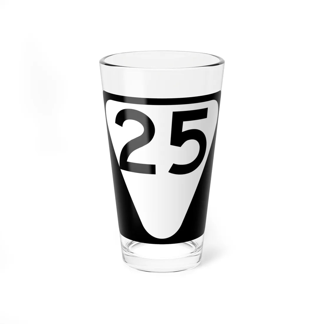 Secondary Tennessee 25 (Tennessee) (Road Sign) Pint Glass 16oz 16oz - Go Mug Yourself