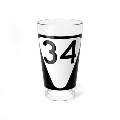 Secondary Tennessee 34 (Tennessee) (Road Sign) Pint Glass 16oz 16oz - Go Mug Yourself