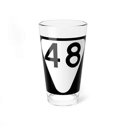 Secondary Tennessee 48 (Tennessee) (Road Sign) Pint Glass 16oz 16oz - Go Mug Yourself
