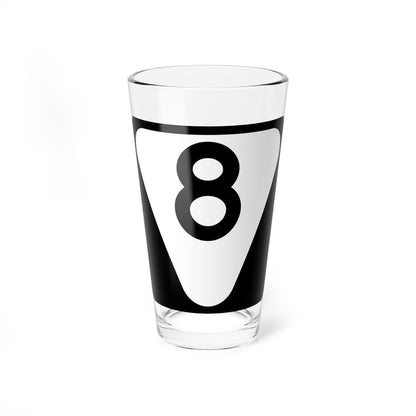 Secondary Tennessee 8 (Tennessee) (Road Sign) Pint Glass 16oz - Go Mug Yourself