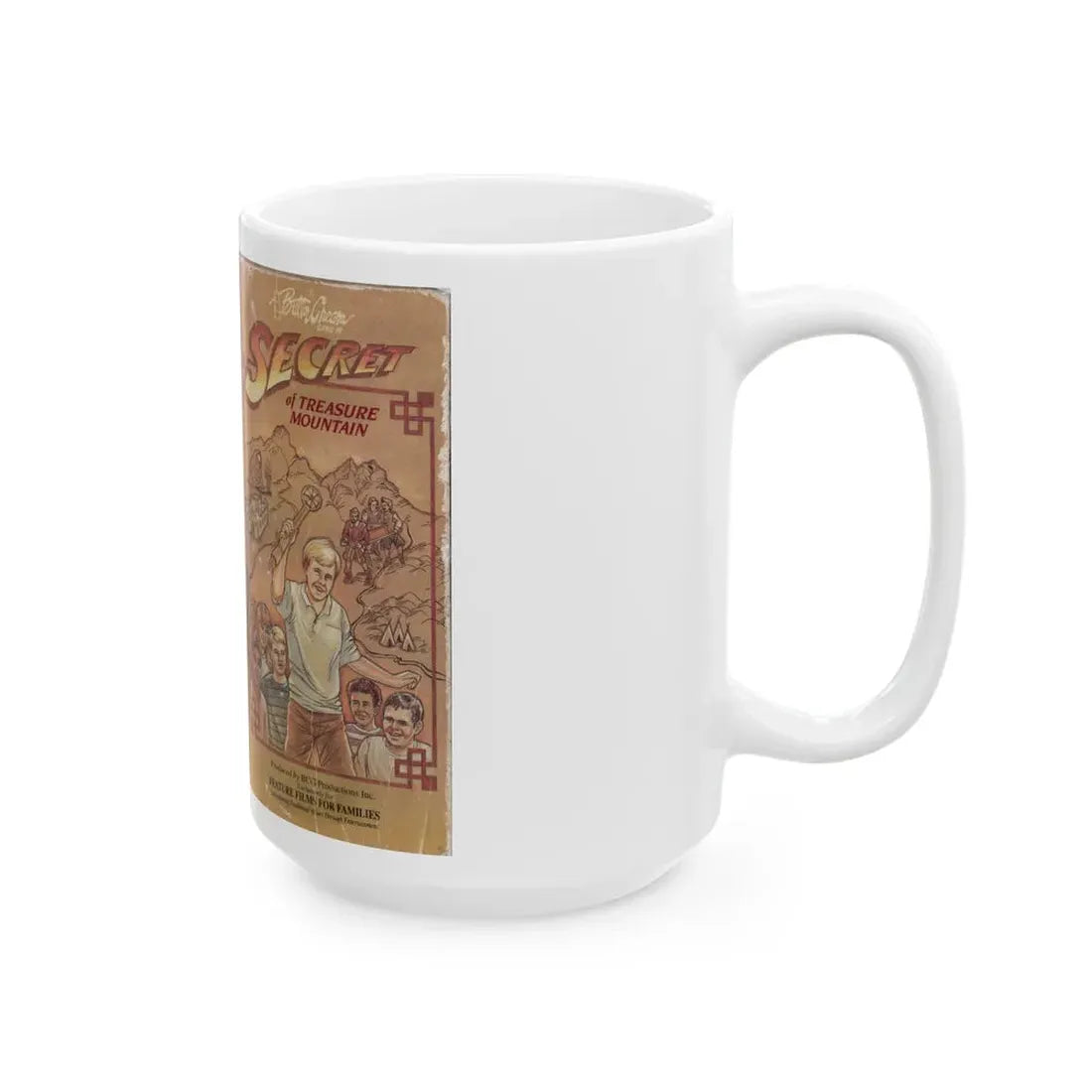 SECRET OF TREASURE MOUNTAIN (VHS COVER) - White Coffee Mug - Go Mug Yourself