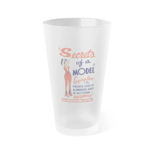 SECRETS OF A MODEL 1940 Movie Poster - Frosted Pint Glass 16oz 16oz Frosted - Go Mug Yourself