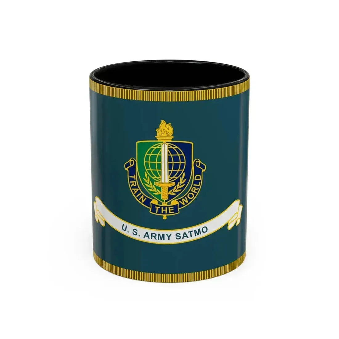 Security Asasistance Training Management Organization Flag (U.S. Army) Accent Coffee Mug 11oz Black - Go Mug Yourself