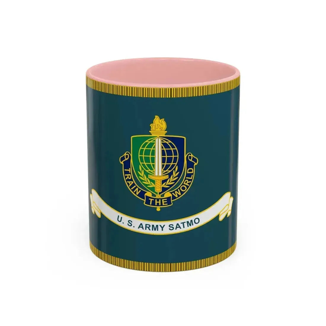 Security Asasistance Training Management Organization Flag (U.S. Army) Accent Coffee Mug 11oz Pink - Go Mug Yourself