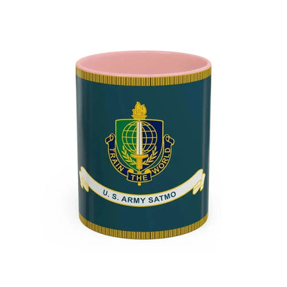 Security Asasistance Training Management Organization Flag (U.S. Army) Accent Coffee Mug 11oz Pink - Go Mug Yourself