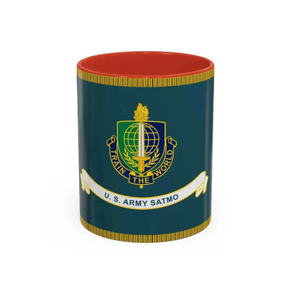 Security Asasistance Training Management Organization Flag (U.S. Army) Accent Coffee Mug 11oz Red - Go Mug Yourself