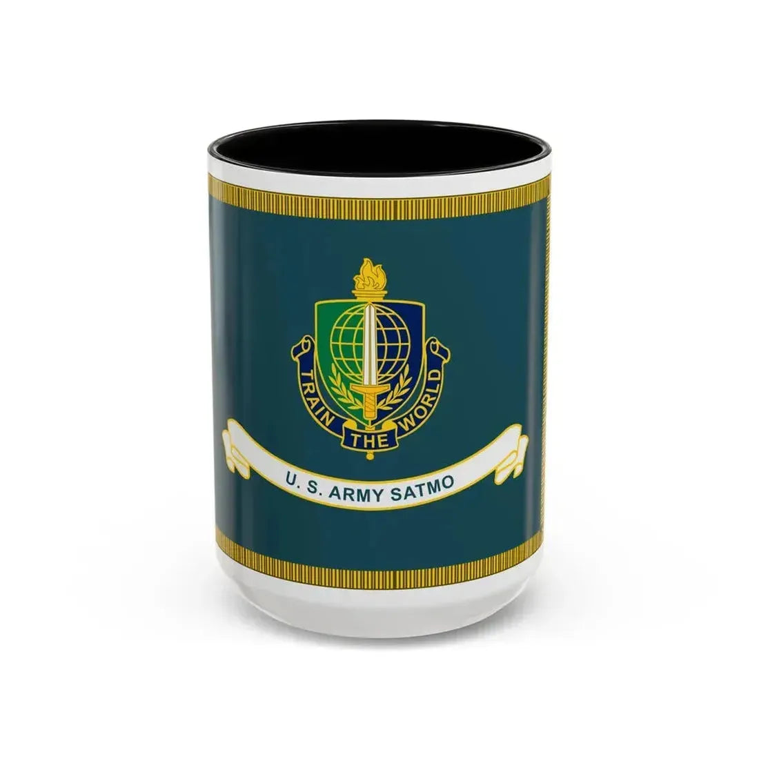 Security Asasistance Training Management Organization Flag (U.S. Army) Accent Coffee Mug 15oz Black - Go Mug Yourself