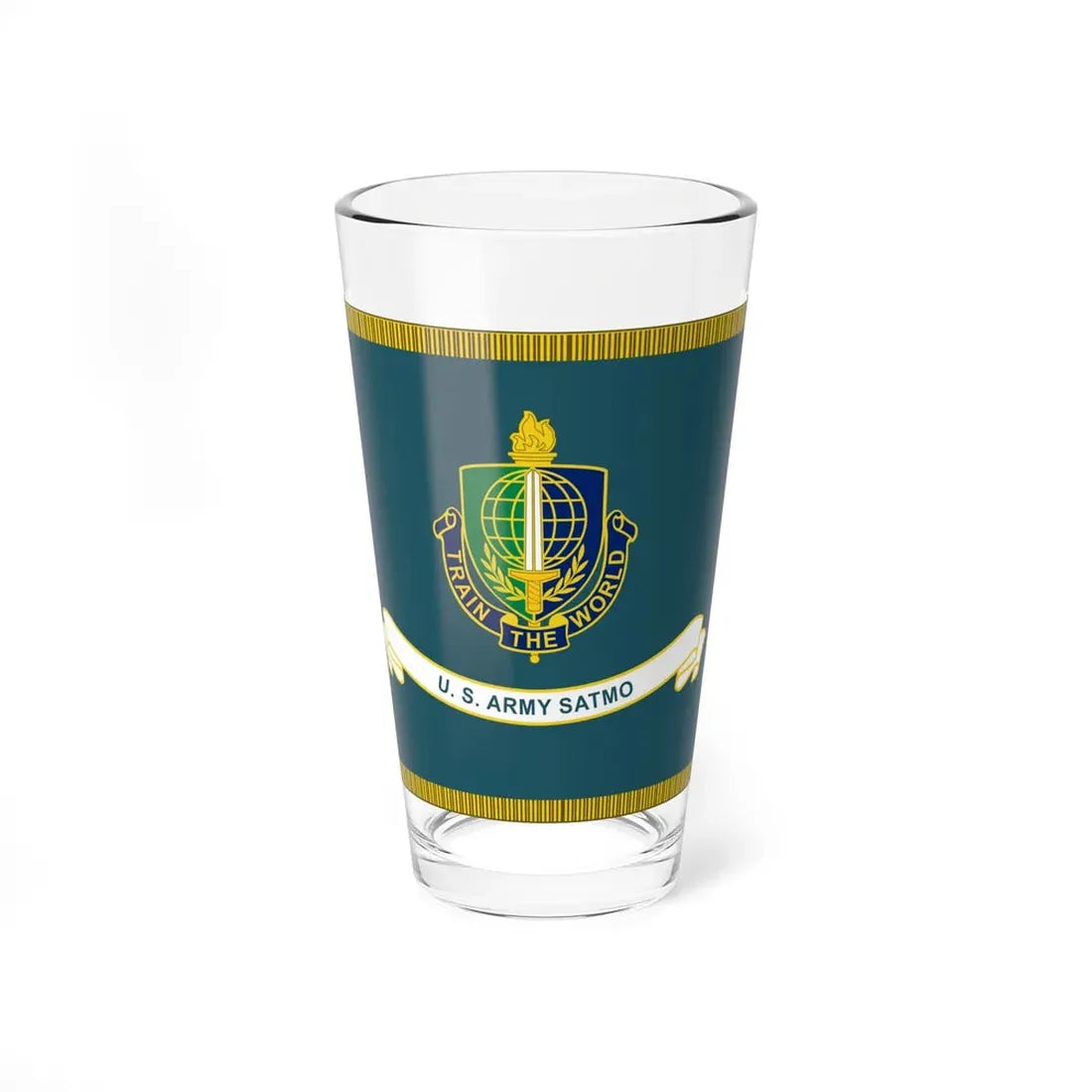 Security Asasistance Training Management Organization Flag (U.S. Army) Pint Glass 16oz 16oz - Go Mug Yourself