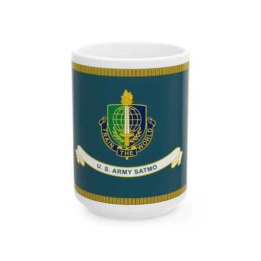 Security Asasistance Training Management Organization Flag (U.S. Army) White Coffee Mug 15oz - Go Mug Yourself