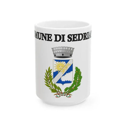 Sedriano-Bandiera (Italy) White Coffee Mug 15oz - Go Mug Yourself