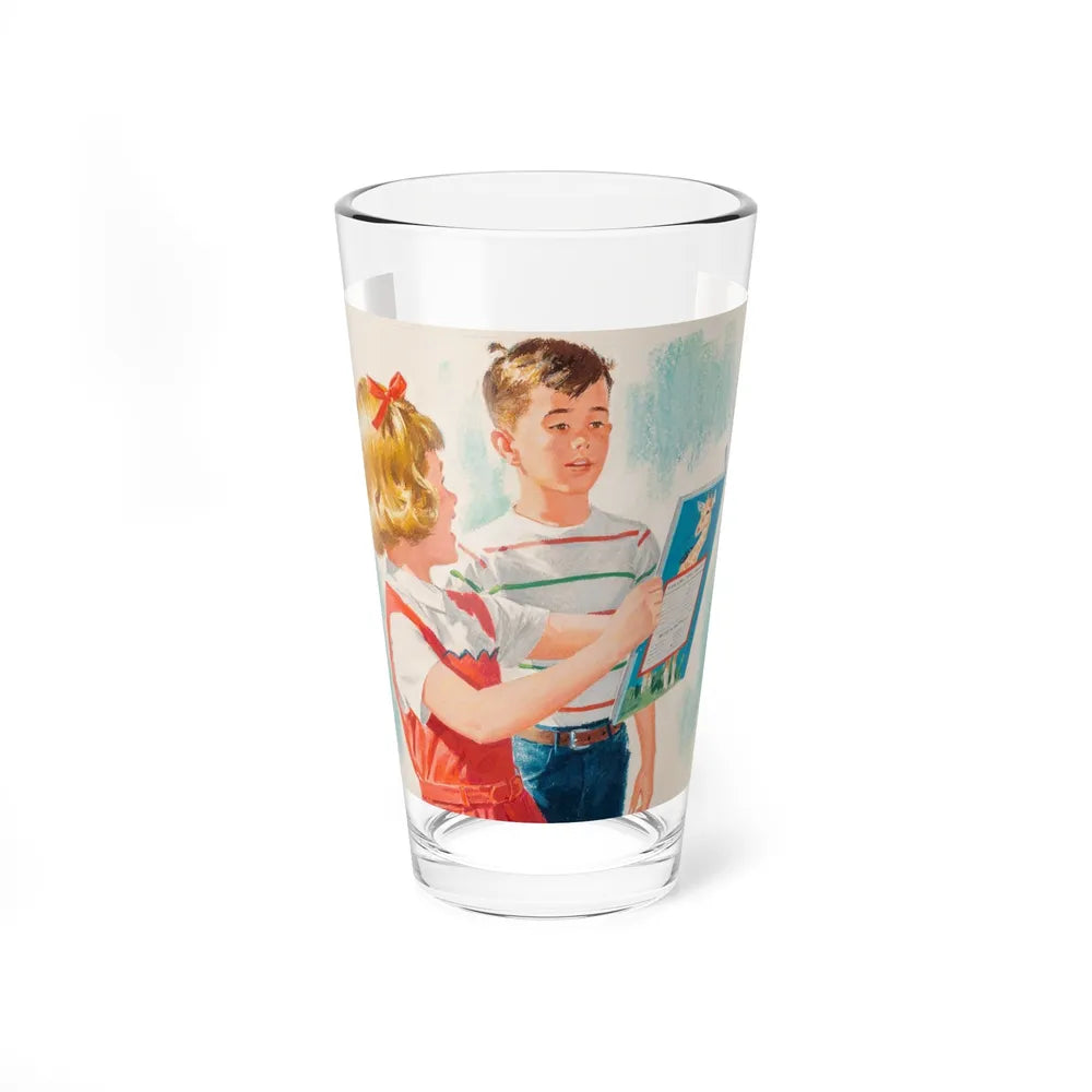 See, Dick and Jane illustration (Magazine Illustration) Pint Glass 16oz-16oz-Go Mug Yourself